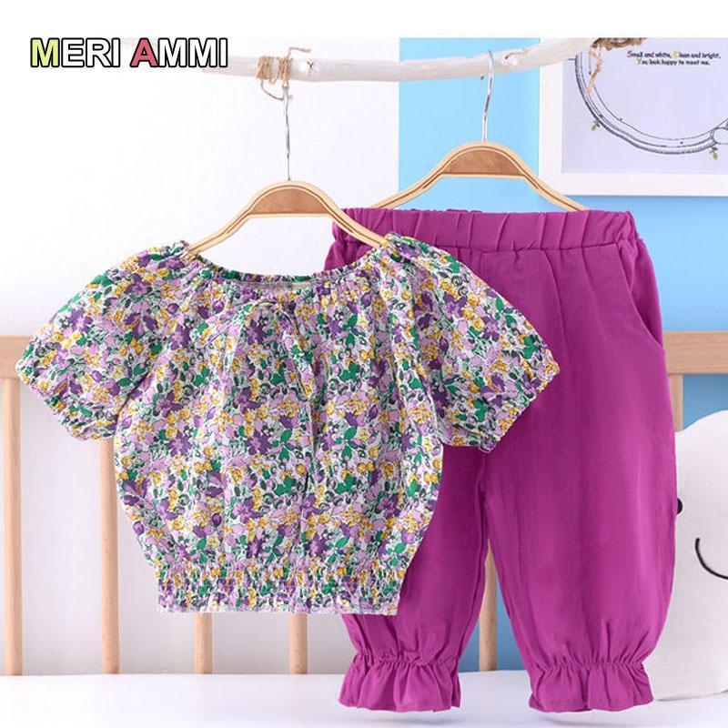 MERI AMMI 2 pcs Clothing Set Children Girl Summer Outfit Floral Tee +Loose Pants Outwear For 2-7 Year Baby Girl1, Purple
MERI AMMI 2 pcs Clothing Set Children Girl Summer Outfit Floral Tee +Loose Pants Outwear For 2-7 Year Baby Girl1, Purple
