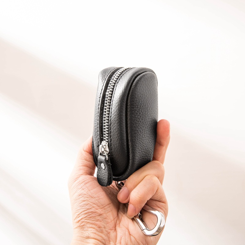 Unisex Car Key Case Leather Key Wallets Keychain Pouches Housekeeper Covers Zipper Bag Keychain Cover for Keys Card Bag