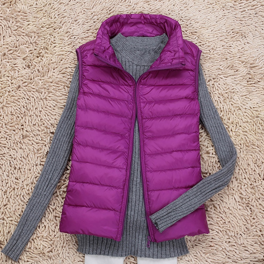 2020 Winter Ultra-light 2020 Low-wind-proof Warm Vests Down Thin Female Jackets with No Sleeves Vest 1d20, White
2020 Winter Ultra-light 2020 Low-wind-proof Warm Vests Down Thin Female Jackets with No Sleeves Vest 1d20, White