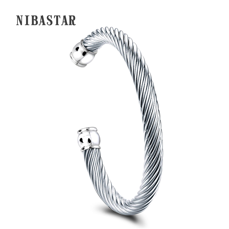 Hot Heavy Stainless Steel Open Cable Wire Bangles Bracelets For Womens Pave Crystal High Quality
Hot Heavy Stainless Steel Open Cable Wire Bangles Bracelets For Womens Pave Crystal High Quality