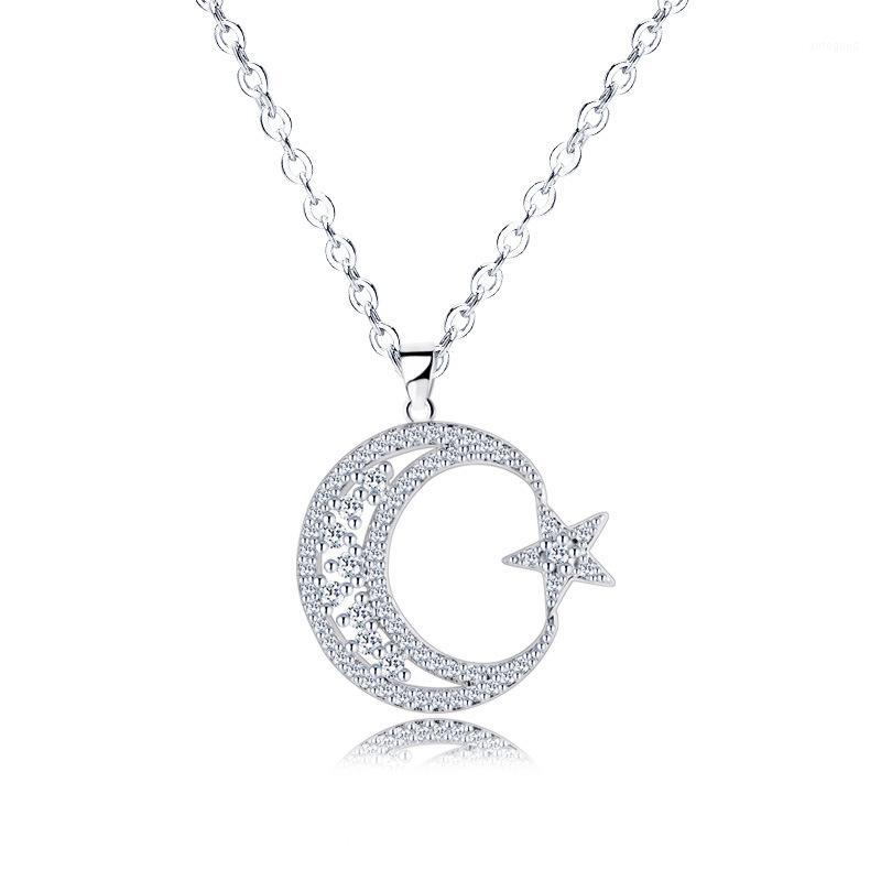 Chokers Trendy Cubic Zirconia Star Moon Pendant Necklace Luxury Hollow Choker For Women Korean Jewelry X-l01221
Chokers Trendy Cubic Zirconia Star Moon Pendant Necklace Luxury Hollow Choker For Women Korean Jewelry X-l01221