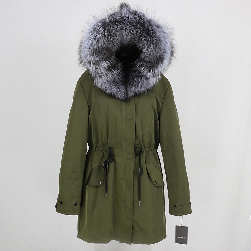 Waterproof Long Parka Winter Jacket Women Real Fur Coat Natural Raccoon Fur Trim Hood Faux Fur Liner Detachable Streetwear 201103