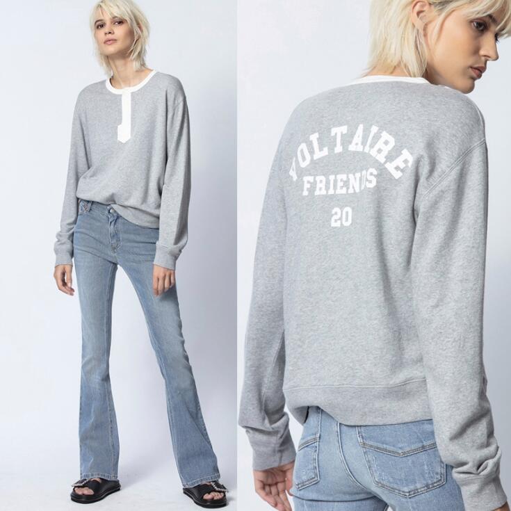 Autumn And Winter New French Small Public Women's Dress Patchwork Color Neckline Letter Print Button Adornment Gray Hoodie
Autumn And Winter New French Small Public Women's Dress Patchwork Color Neckline Letter Print Button Adornment Gray Hoodie