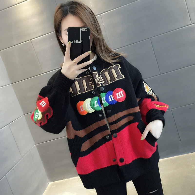 New Style Popular Early Spring Clothing WOMEN'S Sweater Knitted Cardigan Loose Outer Wear Coat Spring Spring And Autumn 201031