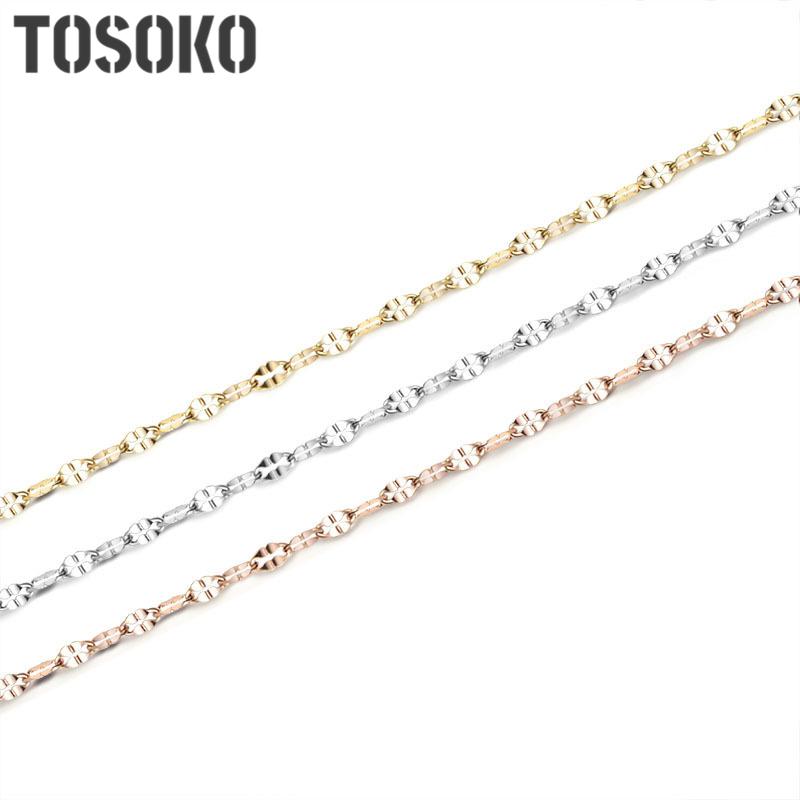 TOSOKO Fashion Stainless Steel Necklace Horizontal Pattern Chain Non-allergic Fading Accessories Jewelry BSP037
TOSOKO Fashion Stainless Steel Necklace Horizontal Pattern Chain Non-allergic Fading Accessories Jewelry BSP037