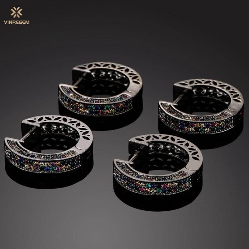 Hoop & Huggie Vinregem Hip Hop Rock 925 Sterling Silver Zircon Gemstone Personality Black Gold Unisex Basic Earrings Fine Jewelry, Golden;silver
Hoop & Huggie Vinregem Hip Hop Rock 925 Sterling Silver Zircon Gemstone Personality Black Gold Unisex Basic Earrings Fine Jewelry, Golden;silver