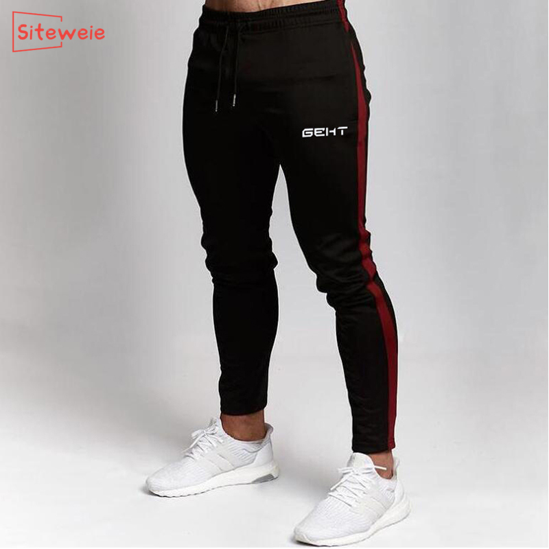 SITEWEIE Cotton Jogger Workout Trousers Outdoor Cotton Track Pant Sportswear Fitness Pants Men Gyms Skinny Sweatpants G252 201110 - view 4