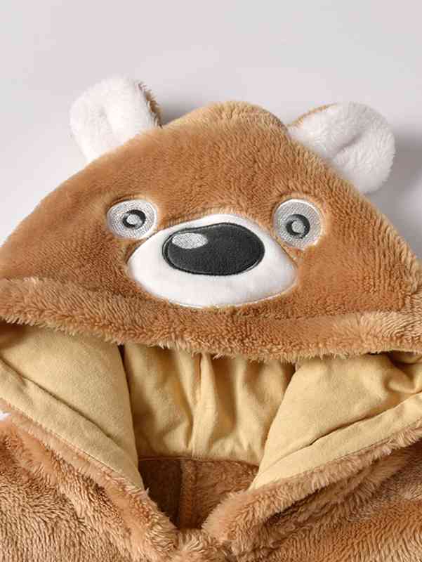 Baby Boy Cartoon 3D Ear Patched Hooded Jumpsuit SHE