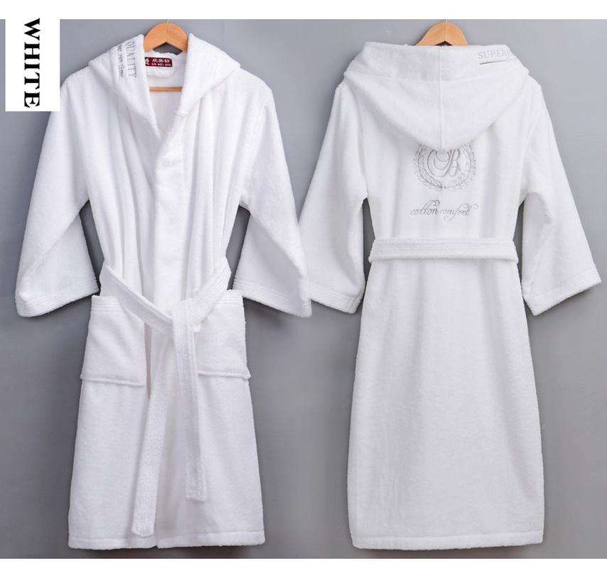 Winter 100%Cotton Bathrobe Women Female Hooded Terry Towel Thick Warm Dressing Gown Women's Home Hotel Kimono Bath Robes, White
Winter 100%Cotton Bathrobe Women Female Hooded Terry Towel Thick Warm Dressing Gown Women's Home Hotel Kimono Bath Robes, White