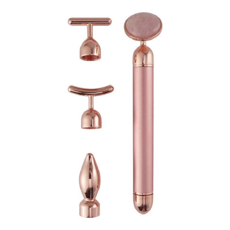 3 In 1 Face Lift Electric Jade Massage Roller Lifting Vibrating Natural Rose Quartz Jade Roller Facial Beauty Tool
3 In 1 Face Lift Electric Jade Massage Roller Lifting Vibrating Natural Rose Quartz Jade Roller Facial Beauty Tool