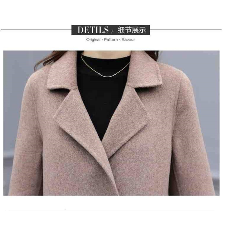 New Autumn Winter High Quality Blend Cardigan Jacket Oversize Long Trench Outwear Wool Coat Women 201103