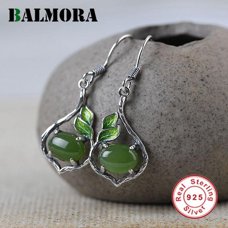 BALMORA 925 Real Sterling Silver Jasper Jade Earrings For Women Stone Eardrop Leaf Ear Loop Vintage Jewelry Valentine's Day Gift
BALMORA 925 Real Sterling Silver Jasper Jade Earrings For Women Stone Eardrop Leaf Ear Loop Vintage Jewelry Valentine's Day Gift