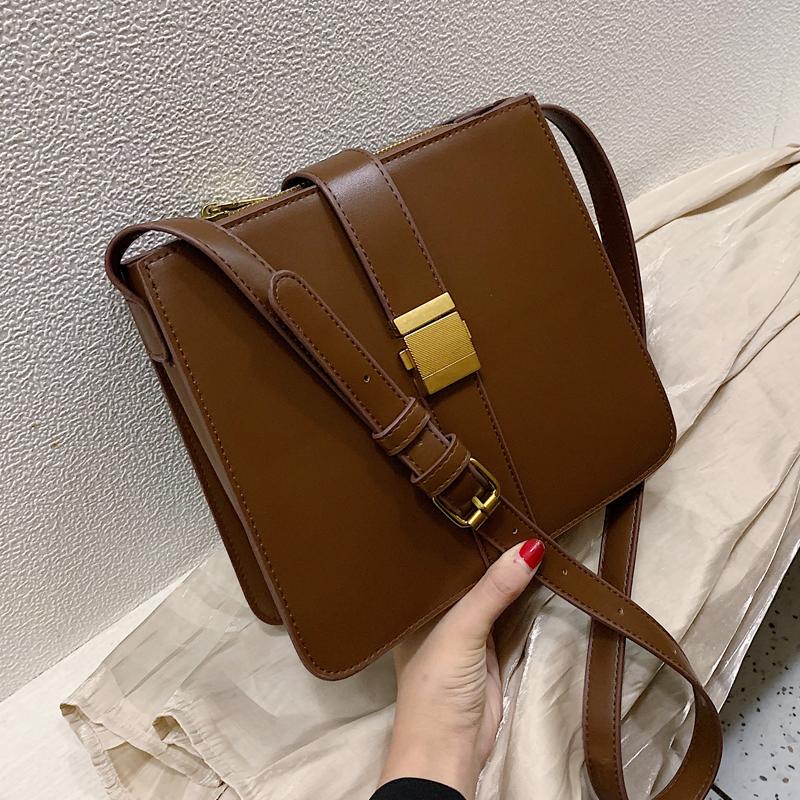 Vintage Fashion Female Square Bag 2021 New High Quality Leather Women's Designer Handbag Large capacity Shoulder Messenger bag, Black
Vintage Fashion Female Square Bag 2021 New High Quality Leather Women's Designer Handbag Large capacity Shoulder Messenger bag, Black