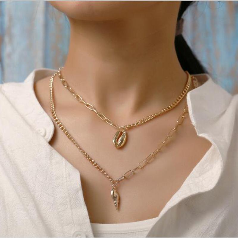 2020 Bohemian Shell Multi Layer Necklaces for Women Girl Fashion Gold Color Long Conch Pendant Necklace Collar Jewelry X232
2020 Bohemian Shell Multi Layer Necklaces for Women Girl Fashion Gold Color Long Conch Pendant Necklace Collar Jewelry X232