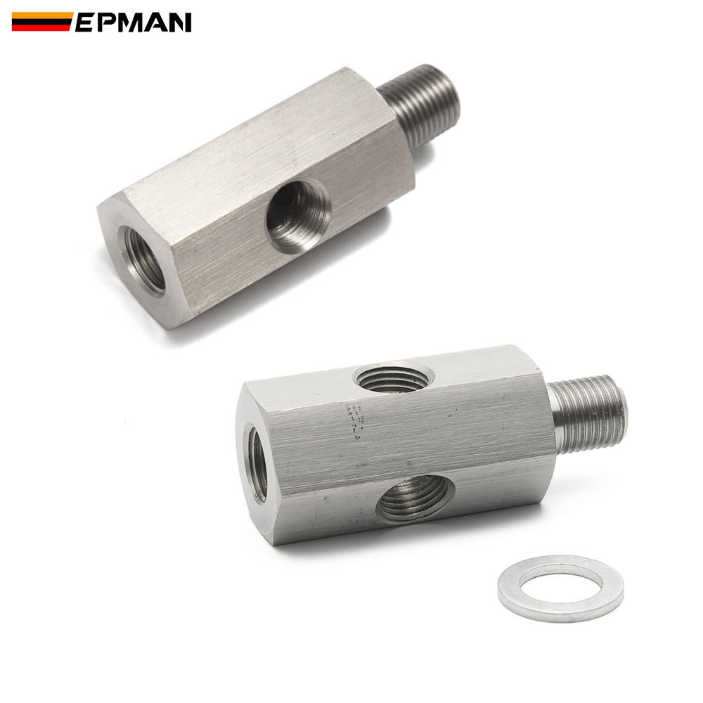 EPMAN Stainless Steel 1/8" NPT & 1/8" BSPT & M10 Oil Pressure Sensor Tee To NPT Adapter Turbo Feed Line Gauge
EPMAN Stainless Steel 1/8" NPT & 1/8" BSPT & M10 Oil Pressure Sensor Tee To NPT Adapter Turbo Feed Line Gauge