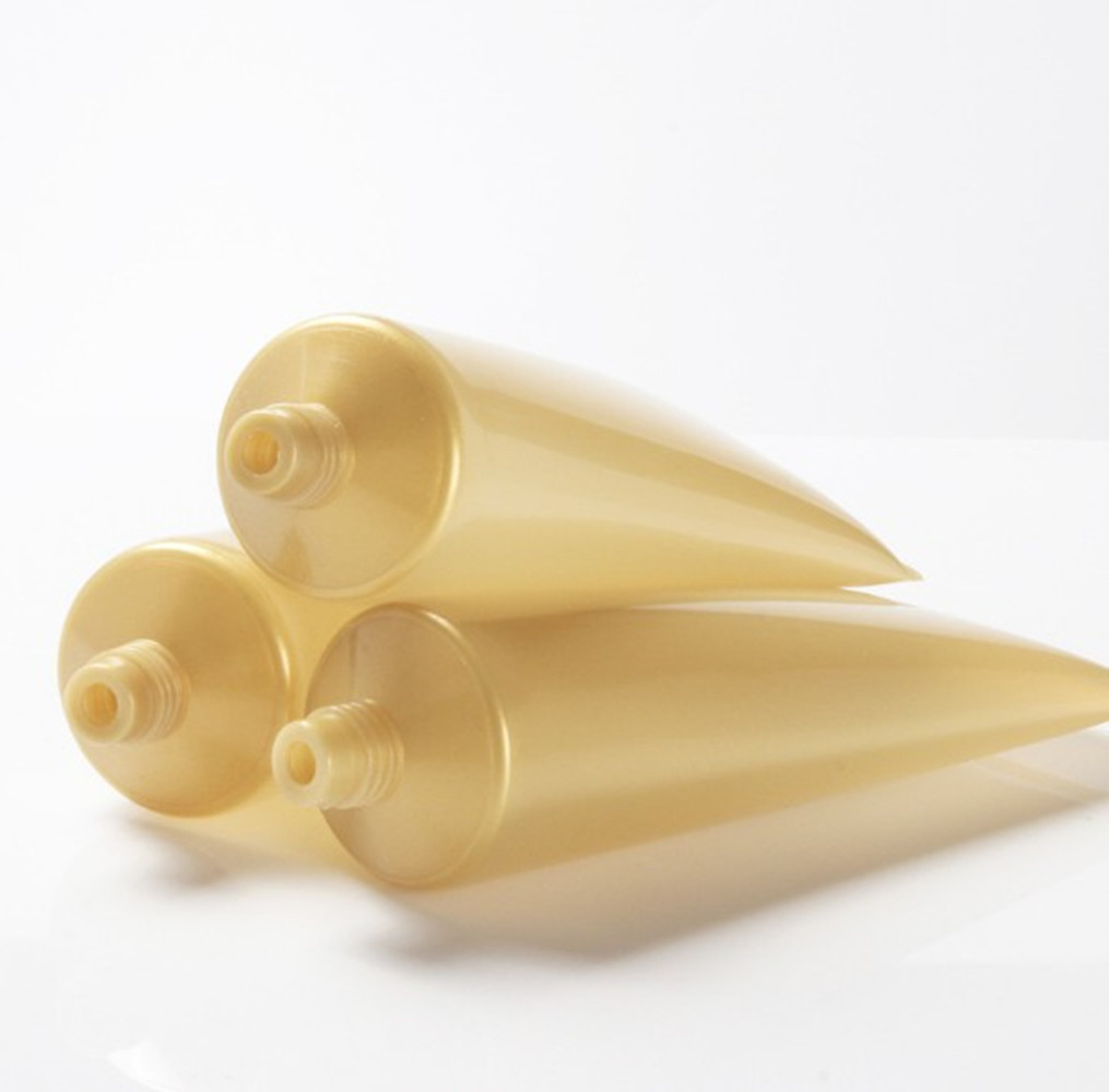 100ML shiny gold Empty Soft Tube For Cosmetic Packaging Lotion Cream Plastic Bottle Skin Care Cream squeeze Containers Tube