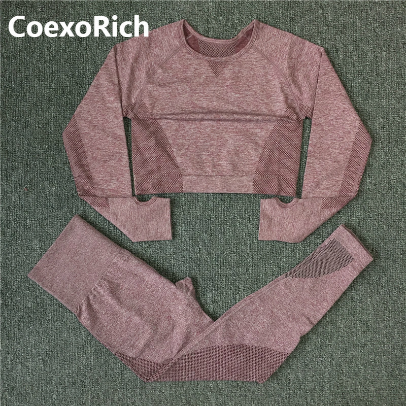 Women Gym Sport Suit 2 Piece Sleeveless Seamless Fitness Sports Yoga Set High Waist Padded Workout Clothes Crop Tank Top Vest T200825