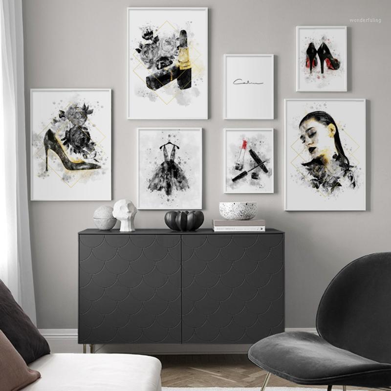 Paris Fashion High Heels Lipstick Dress Makeups Wall Art Canvas Painting Posters And Prints Wall Pictures For Living Room Salon1
Paris Fashion High Heels Lipstick Dress Makeups Wall Art Canvas Painting Posters And Prints Wall Pictures For Living Room Salon1