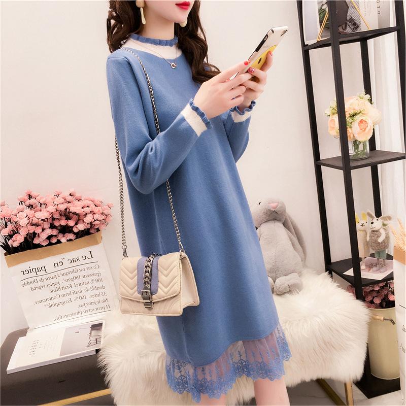 Maternity Clothes Autumn and Winter Dress Fashion New Style Set Sweater Mid-length Tops Spring and Autumn, Blue sweater
Maternity Clothes Autumn and Winter Dress Fashion New Style Set Sweater Mid-length Tops Spring and Autumn, Blue sweater