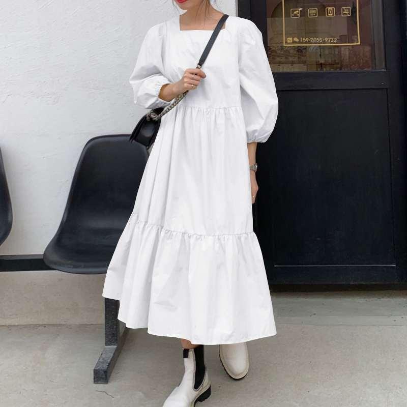 2021 Casual Pleated Long Dress VONDA Stylish Solid Puff Dress Women' Spring Dresses Maxi Vestidos Female Square Neck Sundress, Black
2021 Casual Pleated Long Dress VONDA Stylish Solid Puff Dress Women' Spring Dresses Maxi Vestidos Female Square Neck Sundress, Black