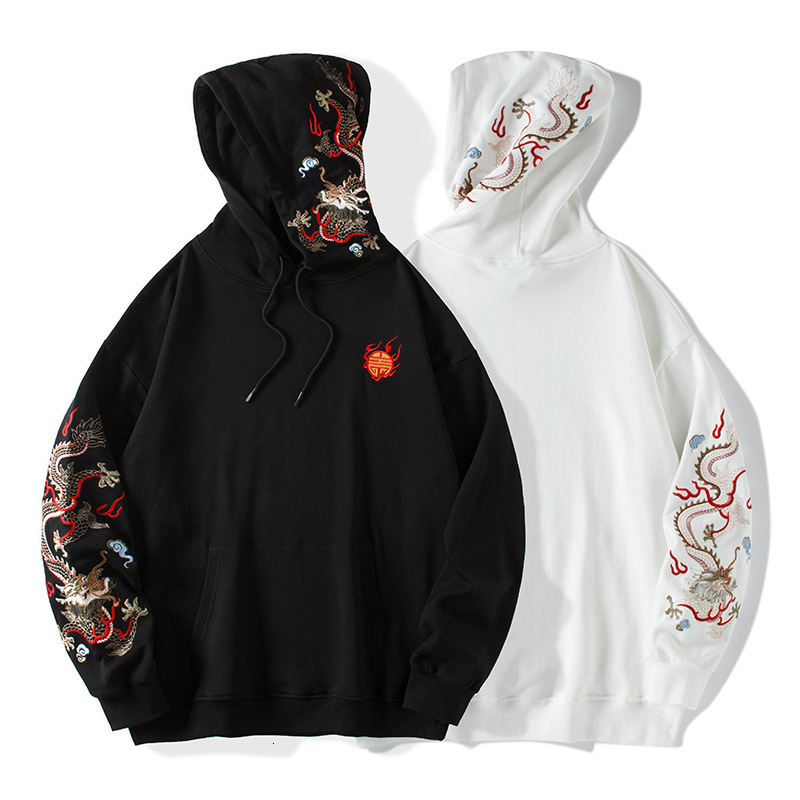 2021 New Fashion Trendy Brand Chinese Style Dragon Embroidery Hooded Loose Plus Size Pure Cotton Hoodie Retro Men's Jacket Yz30, White
2021 New Fashion Trendy Brand Chinese Style Dragon Embroidery Hooded Loose Plus Size Pure Cotton Hoodie Retro Men's Jacket Yz30, White