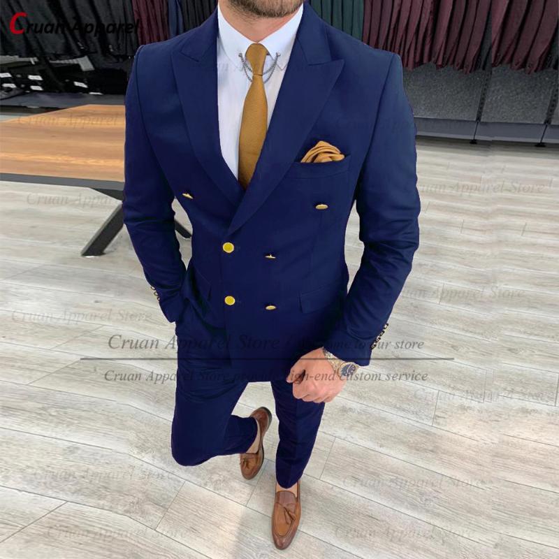 Men's Suits & Blazers Est Fashion Navy Blue Mens Set Slim Fit Groomsmen Groom Wedding Tuxedo Gold Button Double Breasted Blazer Pants 2Pcs, Black
Men's Suits & Blazers Est Fashion Navy Blue Mens Set Slim Fit Groomsmen Groom Wedding Tuxedo Gold Button Double Breasted Blazer Pants 2Pcs, Black