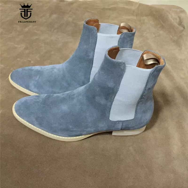 Slip On Wedge Comfortable Gray/Dark Leather Boots Ponited Toe Denim Handmade Dress Boots1
Slip On Wedge Comfortable Gray/Dark Leather Boots Ponited Toe Denim Handmade Dress Boots1