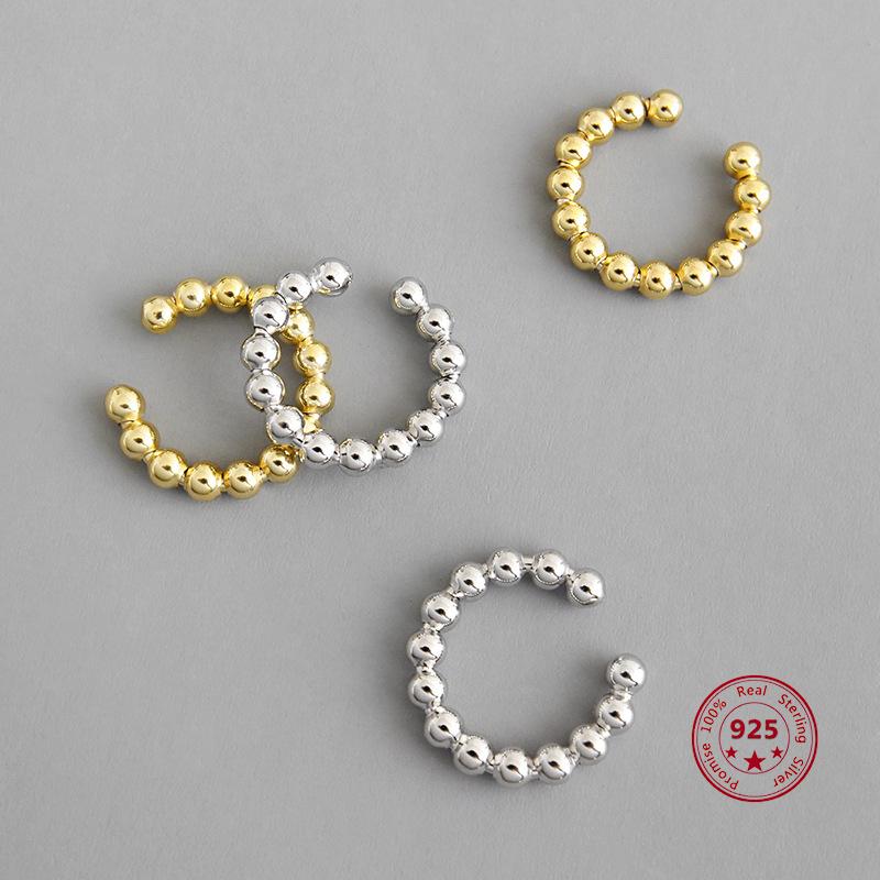 2020 New Design Chic 925 sterling Silver Small Round Bead Ear Clip Beaded Ear Buckle Simple Fashion Women's Jewelry
2020 New Design Chic 925 sterling Silver Small Round Bead Ear Clip Beaded Ear Buckle Simple Fashion Women's Jewelry
