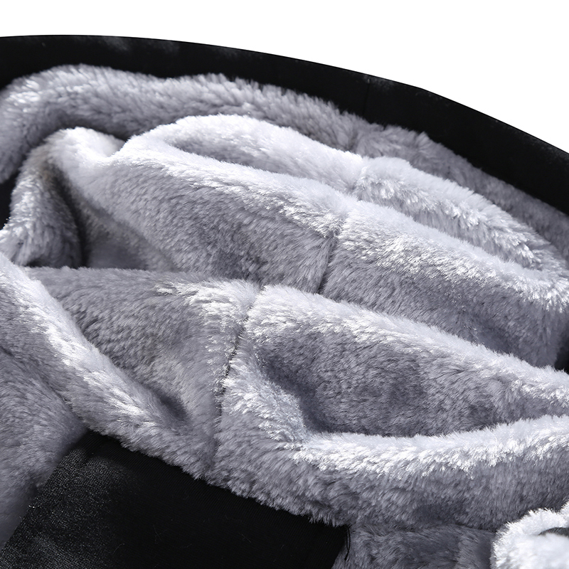 Men's Tracksuits Thicken Men Tracksuit Set Cardigan Winter Fleece Hood JacketPants Sweatshirts Male 2 Piece Sets Hoodies Sporting Suit Coat 22090