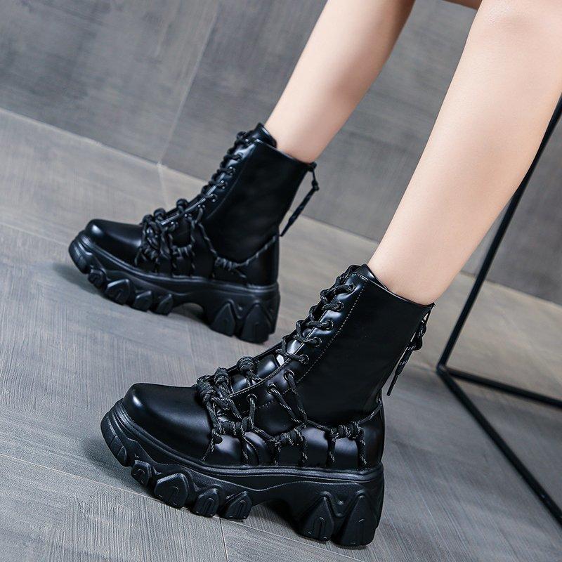 2020 Fashion Autumn Winter Punk Handsome Ankle Boots For Woman British Thick Bottom Increased Boots Shoes Woman Botas De Mujer, Black
2020 Fashion Autumn Winter Punk Handsome Ankle Boots For Woman British Thick Bottom Increased Boots Shoes Woman Botas De Mujer, Black