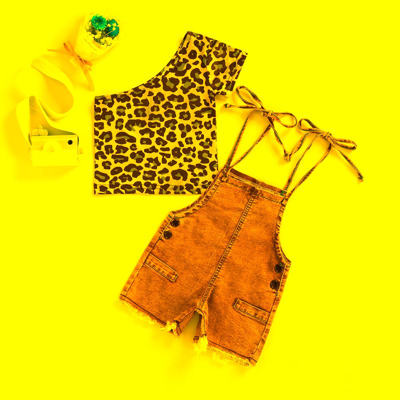 Clothing Sets FOCUSNORM 0-4Y Fashion Kids Girls 2pcs Clothes Leopard One Shoulder T Shirts Tops+Denim Suspender Overalls Shorts, White
Clothing Sets FOCUSNORM 0-4Y Fashion Kids Girls 2pcs Clothes Leopard One Shoulder T Shirts Tops+Denim Suspender Overalls Shorts, White
