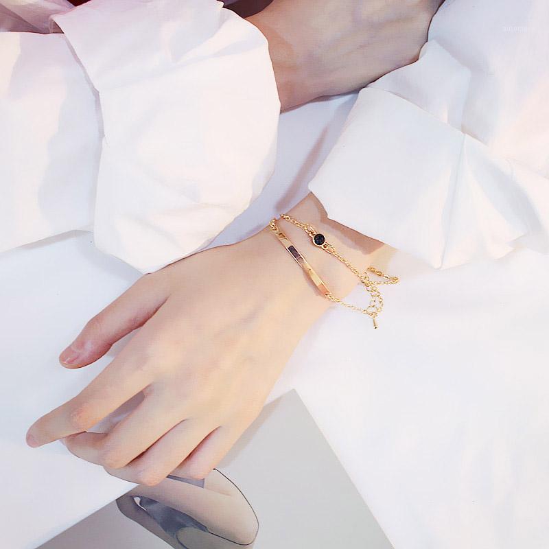 Simple Double-layer Bracelet Jewelry Birthday Gift Accessories Alloy Bracelet for Women Girls d881
Simple Double-layer Bracelet Jewelry Birthday Gift Accessories Alloy Bracelet for Women Girls d881