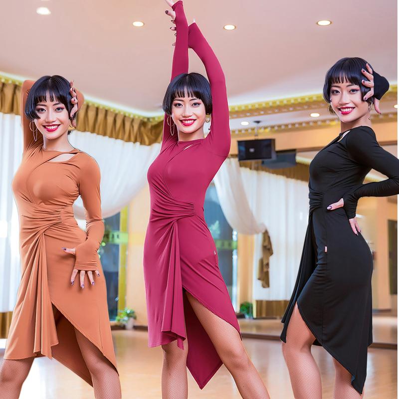 Latin Dance Dress Long Sleeve Irregular Skirt Lady Ballroom Tango Dresses Cha Salsa Clothes For Women Latin Practice Wear DN1505, Black
Latin Dance Dress Long Sleeve Irregular Skirt Lady Ballroom Tango Dresses Cha Salsa Clothes For Women Latin Practice Wear DN1505, Black
