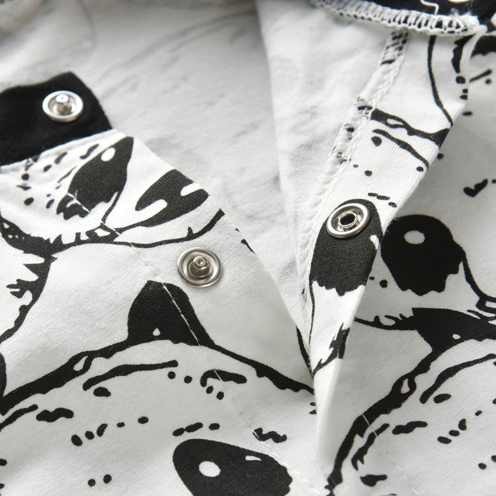 Infant Baby Boy Rompers Clothing Cartoon Panda Patter Long Sleeve Jumpsuit+Hat 2Pcs Toddler Outfits Set Newborn Baby Clothes LJ201023