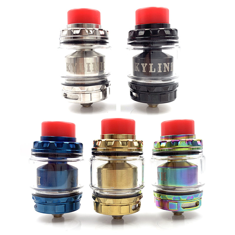 

New Kylin V2 RTA Tank 3ml/5ml Adjustable Atomizer 810 Resin Mouthpiece Clapton Prebuilt Coil For 510 Thread Vape Mod