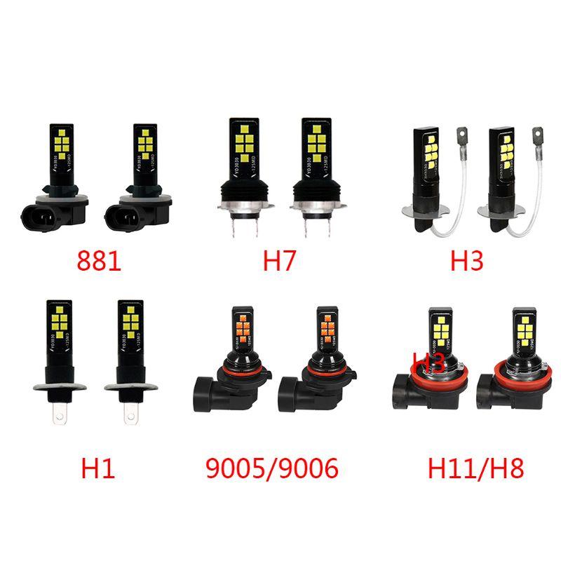 2pcs H1/H3/H7/H8H11/881/9005 9006 LED Bulb Beam Kits 12W 6000K 1200LM LED Car Fog Light Auto Headlamp 12SMD 3030 Bulbs, As pic
2pcs H1/H3/H7/H8H11/881/9005 9006 LED Bulb Beam Kits 12W 6000K 1200LM LED Car Fog Light Auto Headlamp 12SMD 3030 Bulbs, As pic