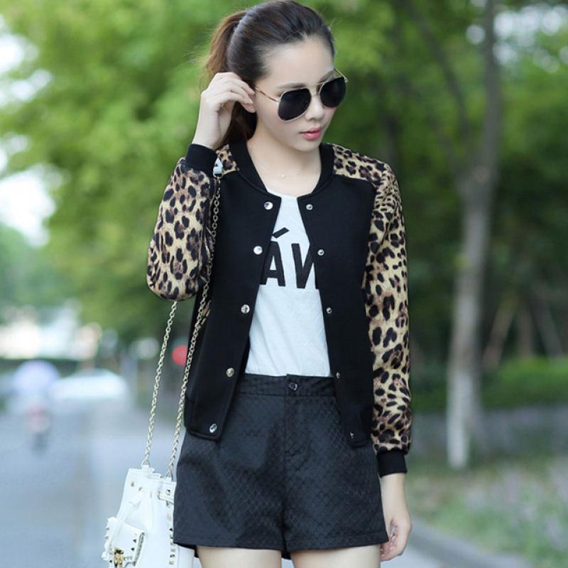 Spring Crop Jacket Women Bomber Jackets Ladies Casual Patchwork Baseball O-neck Tops Long Sleeves Coat Female Autumn Fashion New 201017