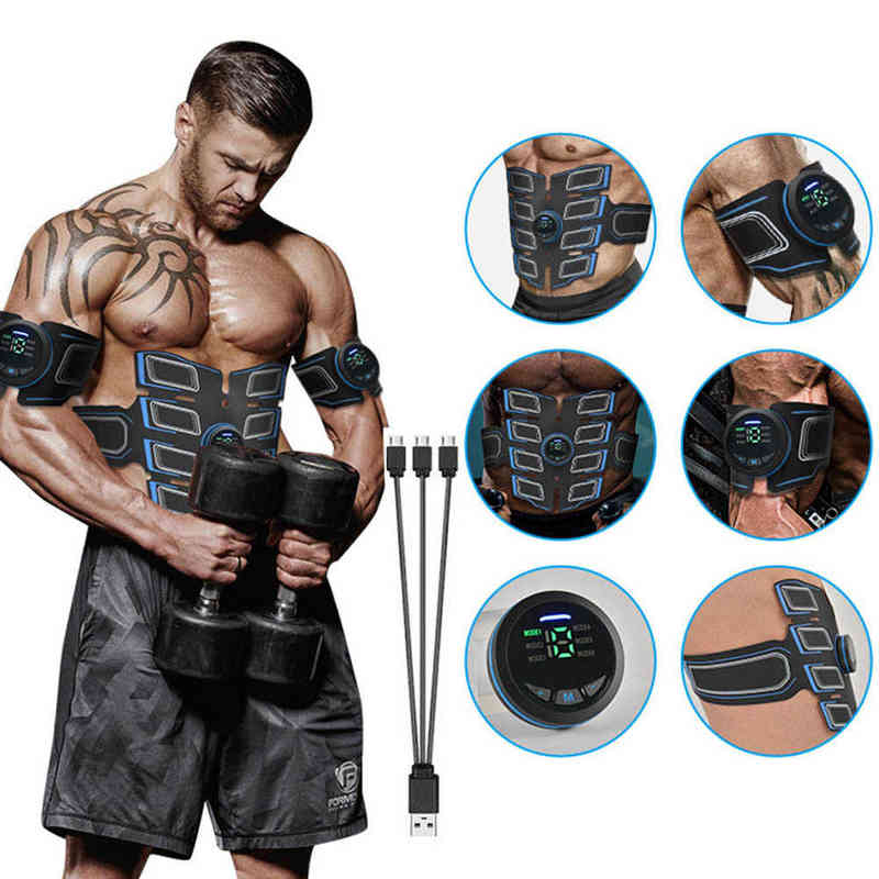 Belly Electrical Muscle Stimulator Fitness Press Machine Buttocks Trainer Electrostimulator EMS Abs Toner Abdominal Toning Belt 22