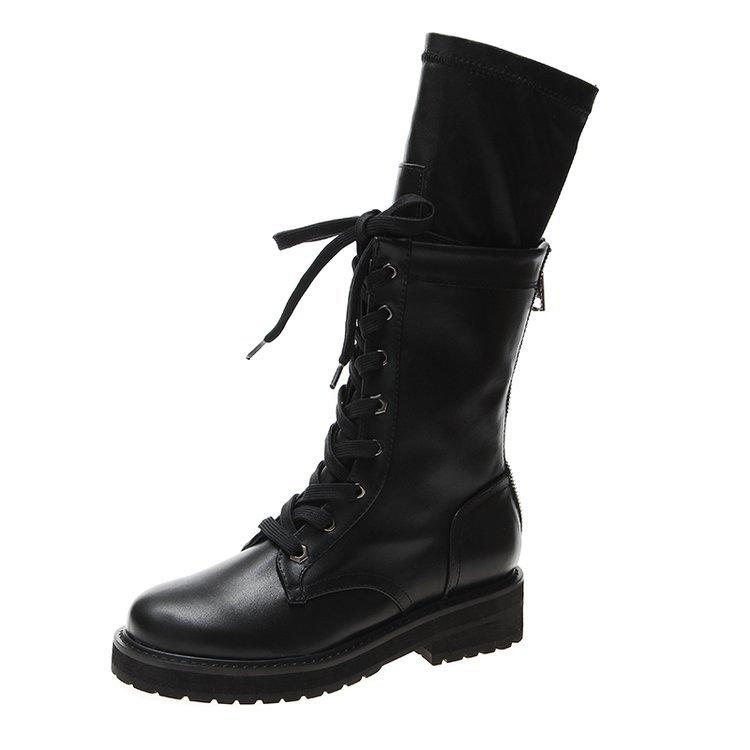 Chunky Motorcycle Boots For Women Autumn Fashion Round Toe Lace-up Combat Boots Ladies Shoes, Black
Chunky Motorcycle Boots For Women Autumn Fashion Round Toe Lace-up Combat Boots Ladies Shoes, Black