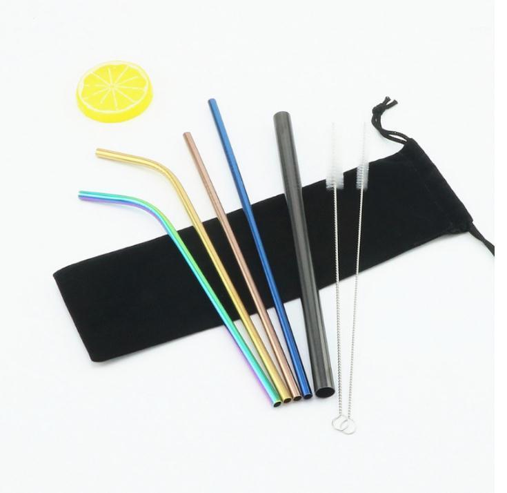 100set 7pcs/set Reusable Metal Drinking Straws 304 Stainless Steel Bent Straight Drinks Straw With Cleaning Brush for Bar SN19031
100set 7pcs/set Reusable Metal Drinking Straws 304 Stainless Steel Bent Straight Drinks Straw With Cleaning Brush for Bar SN19031