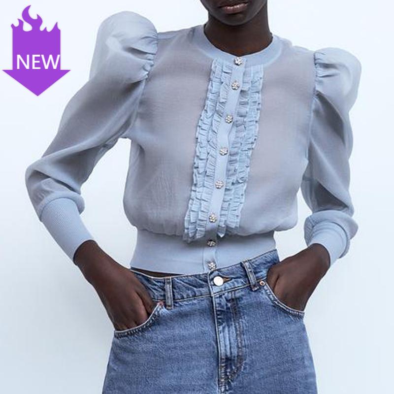 Sweater Women Elegant Perspective Organza Sweaters Female Ladies Casual O Neck Sweaters Women Fashion Cascading Blue, Ltsw7742
Sweater Women Elegant Perspective Organza Sweaters Female Ladies Casual O Neck Sweaters Women Fashion Cascading Blue, Ltsw7742