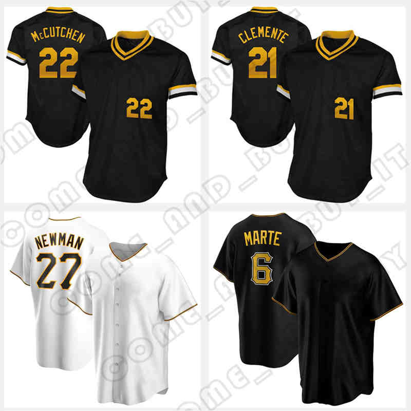 21 Roberto Clemente Jersey Bryan Reynolds Pirates Kevin Newman Pittsburgh Willie Stargell Baseball Anthony Alford Wil Crowe Taylor Davis Jerseys Mic