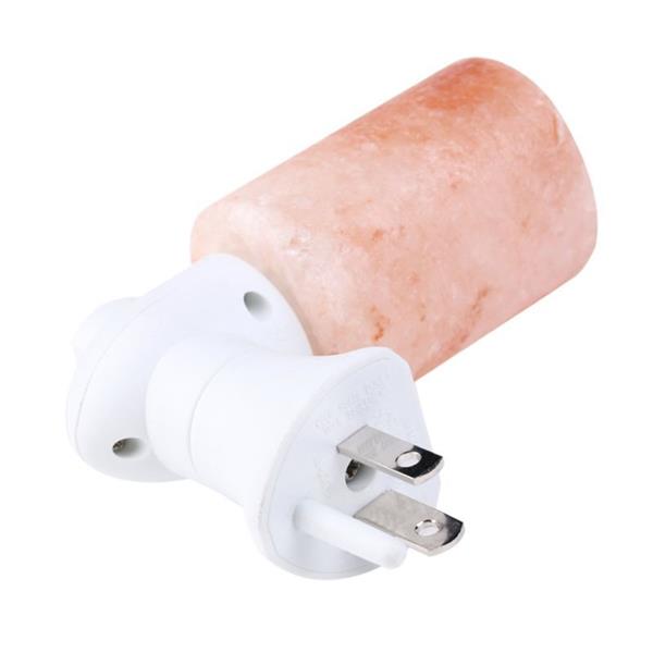 Exquisite Cylinder Natural Rock Salt Himalaya Salt Lamp Air Purifier with Wood Base Amber for Indoor Lighting