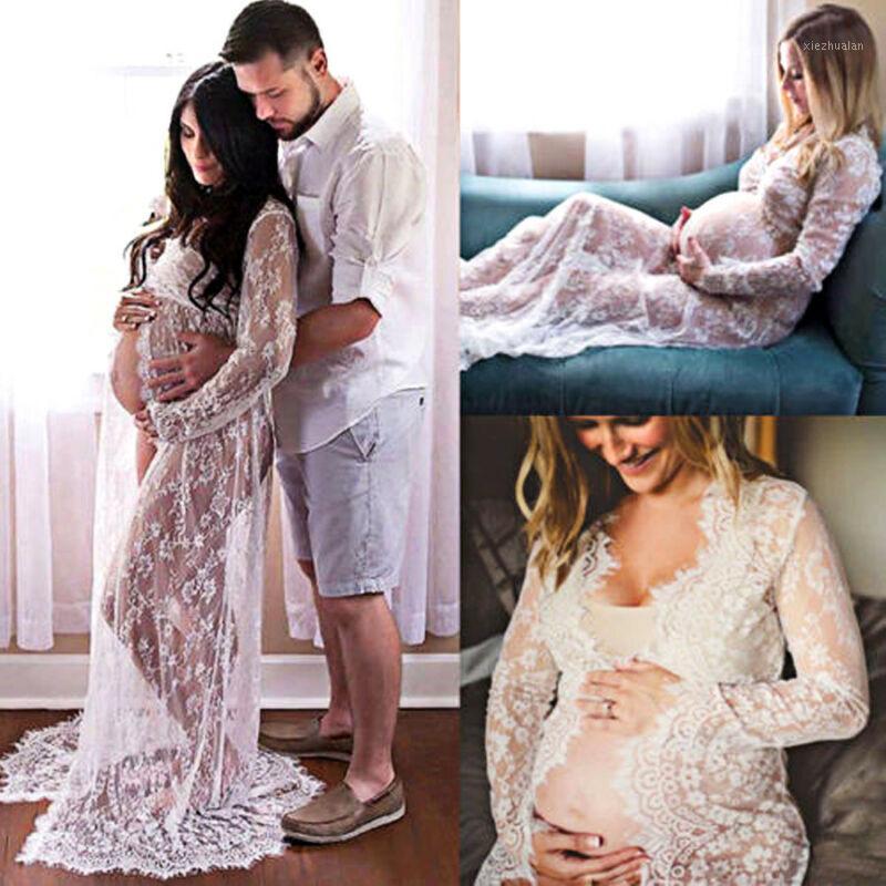 Summer Pregnant Lace Dress Women Front Split Long Maxi Maternity Black&White Lace Dress Gown Photography Prop See Through1
Summer Pregnant Lace Dress Women Front Split Long Maxi Maternity Black&White Lace Dress Gown Photography Prop See Through1