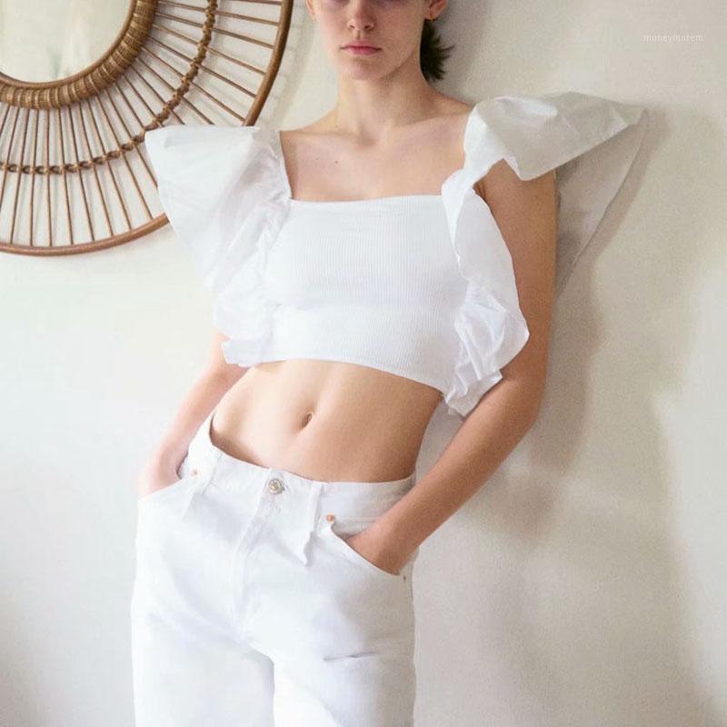 Sexy Women Summer Short Crop Tops Tanks Summer White Ruched Ruffle Slim Camis 2020 Ladies Wide Sleeve Skinny Femme Camisole1
Sexy Women Summer Short Crop Tops Tanks Summer White Ruched Ruffle Slim Camis 2020 Ladies Wide Sleeve Skinny Femme Camisole1