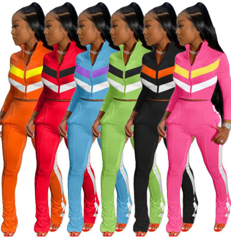 2020 Womens Designer Tracksuit Stripes Sportswear Hoodie Long Sleeve Zip Jacket Coat Pants 2 Two Piece Set Outfit Women Casual Clothes Suit, Contact
2020 Womens Designer Tracksuit Stripes Sportswear Hoodie Long Sleeve Zip Jacket Coat Pants 2 Two Piece Set Outfit Women Casual Clothes Suit, Contact