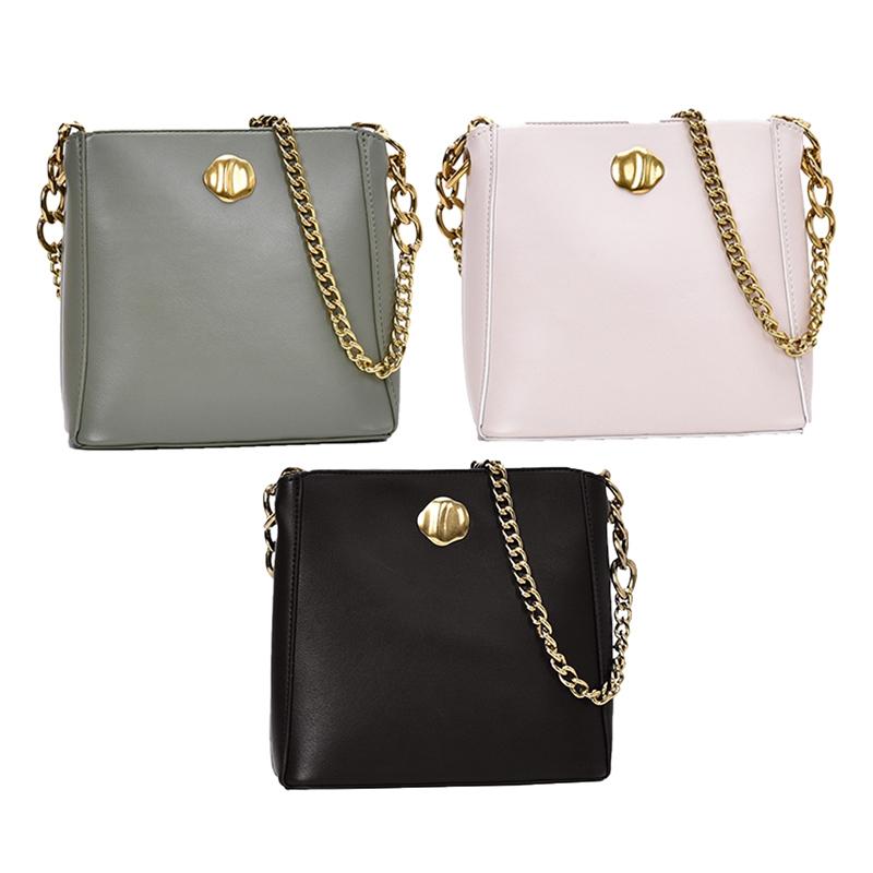 Wild Casual Shoulder Messenger Bag Women Bucket Bag Chain Handbag Small Women, Green