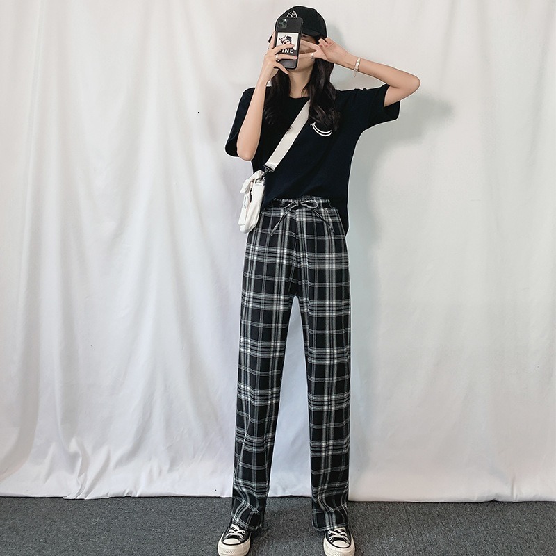 2021 New Spring autumn black and white plaid pattern wide-waist leg high-loose thin tube straight retro floor pants OK05, Black and white squa.
2021 New Spring autumn black and white plaid pattern wide-waist leg high-loose thin tube straight retro floor pants OK05, Black and white squa.