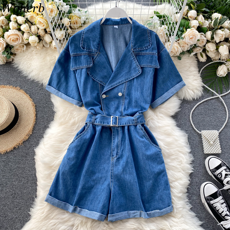Woherb Jumpsuits for Women 2020 Vintage New Arrival Bodysuit Lace Up Slim Waist Denim Playsuit Wide Leg Short Pants Streetwear T200704, Light blue
Woherb Jumpsuits for Women 2020 Vintage New Arrival Bodysuit Lace Up Slim Waist Denim Playsuit Wide Leg Short Pants Streetwear T200704, Light blue