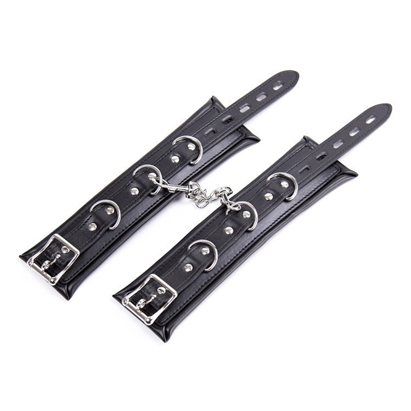 Leather handcuffs Sex,Soft Padded Wrist Cuffs Ankle Cuffs,BDSM Bondage Restraints,Sex Toys For Couple Y200616